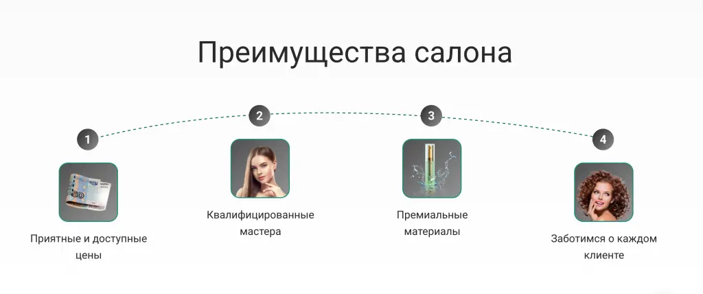 Шаблон сайта на Tilda для салона красоты