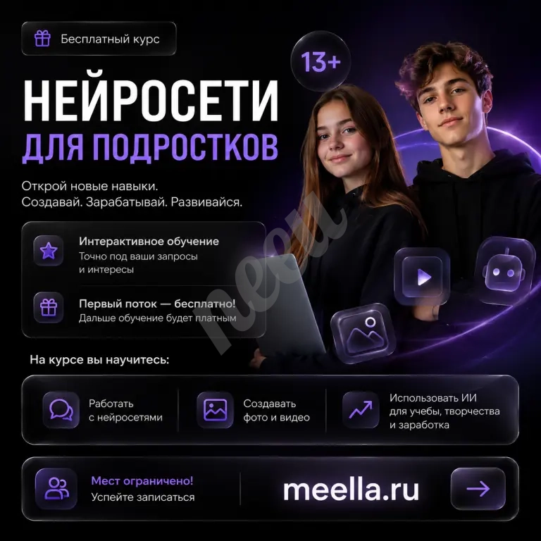 Онлайн-курс НЕЙРОСЕТИ ДЛЯ ПОДРОСТКОВ
