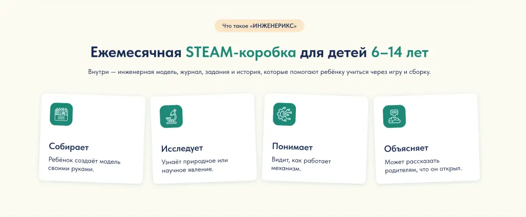 Шаблон сайта: Инженерные наборы STEAM для детей