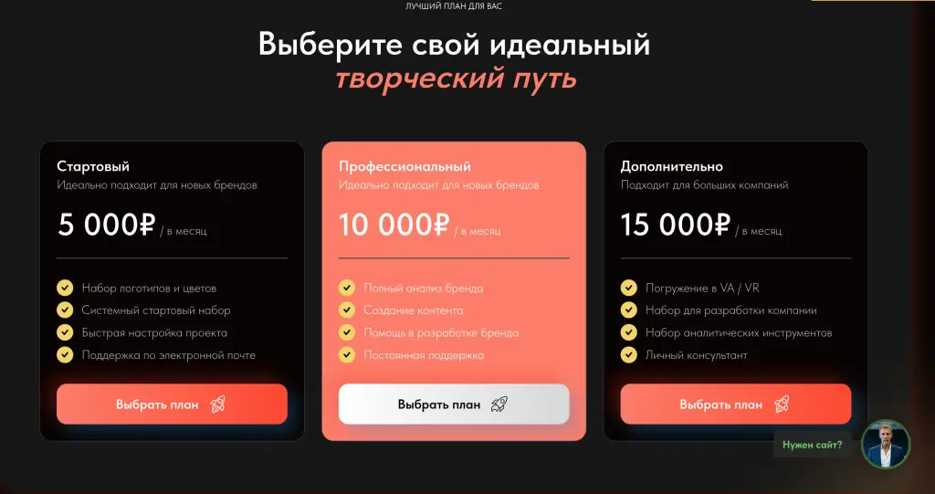 Шаблон сайта на Tilda для креативного маркетингового агентства